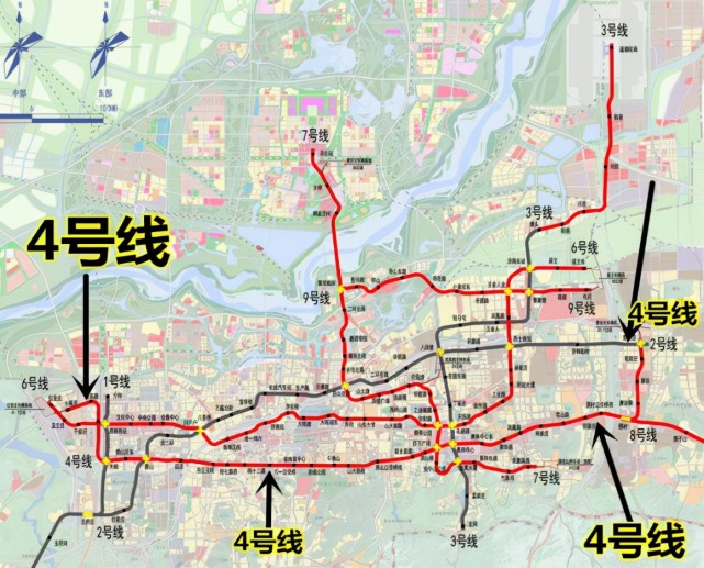 济南地铁4号线:八一立交桥站施工,纬二路和英雄山路新