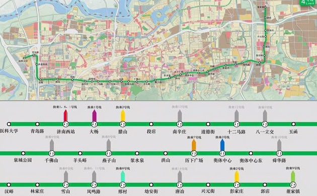 济南地铁4号线八一立交桥站施工纬二路和英雄山路迎来新发展