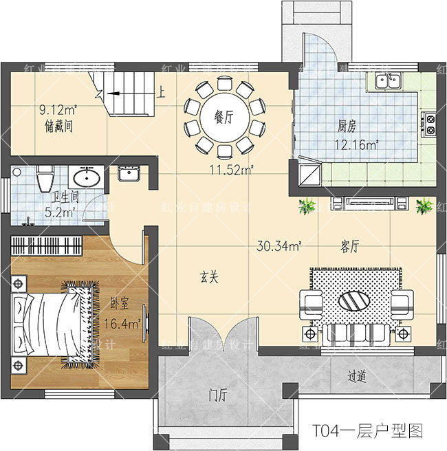 宅地进深8米建二层楼怎么建5款经典户型设计15万起就可以建