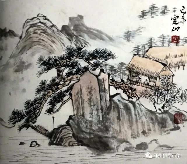 国画山水艺术孙瑛赵青仲李义弘田曼诗朱屺瞻陈定山作品