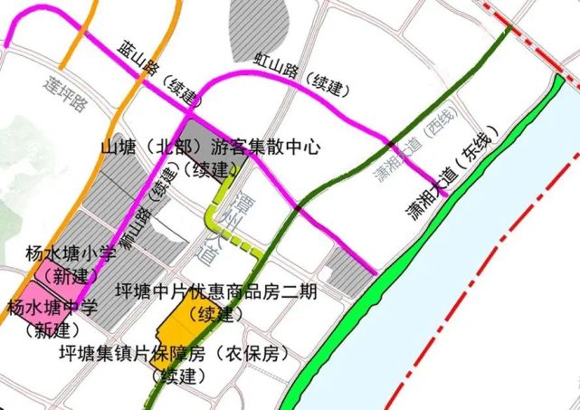 狮山路(蓝山路-荷叶路)为湘江新区重点建设项目之一,全长约1公里,路幅