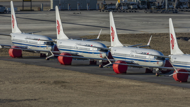 国航停飞封存的737 max飞机.图源:视觉中国