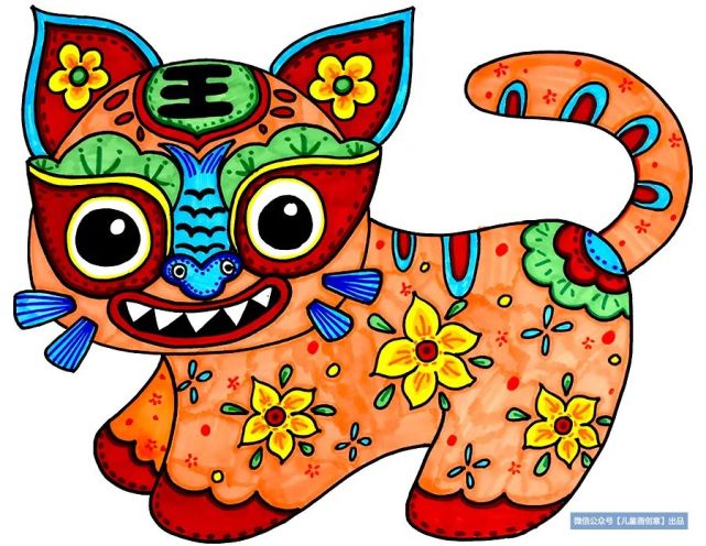 少儿美术汇|虎年创意儿童画,关于老虎的主题课例分享!