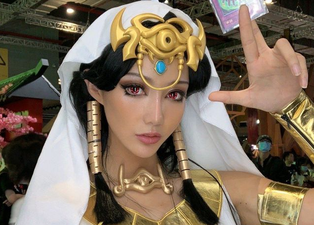 《游戏王》cosplay,孔雀舞堪称神还原,白龙女略显"阴间"!