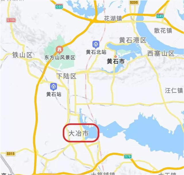 大冶市至今未设区,可以从地图上看出一部分原因,大冶市的城区虽然与