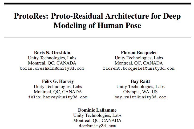 Unity提出ProtoRe模型：稀疏可变的输入也能构建完整人体姿态  第1张