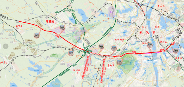 根据公示,项目建设沿线涉及4座车站,其中,新建孝感南站,新汉阳站.