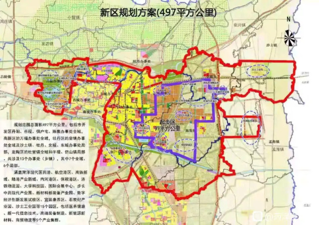 鲁西新区的范围:万福街道全域和马岭岗镇,吕陵镇部分区域,菏泽市经济