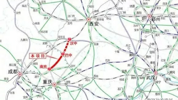 这条铁路太强大西连成都南下重庆北至西安汉巴南高铁加快推进