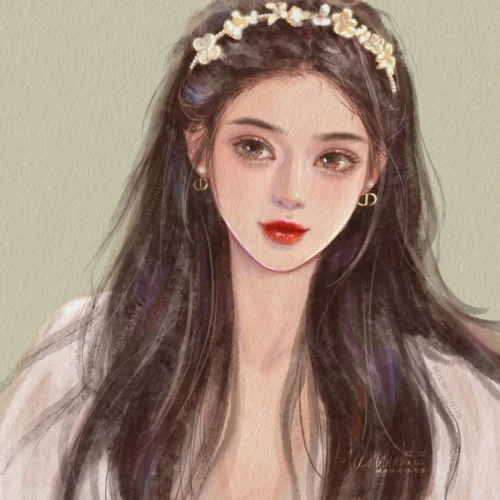 头像 手绘水彩女生头像 甜美女生头像 闺蜜头像 古风头像