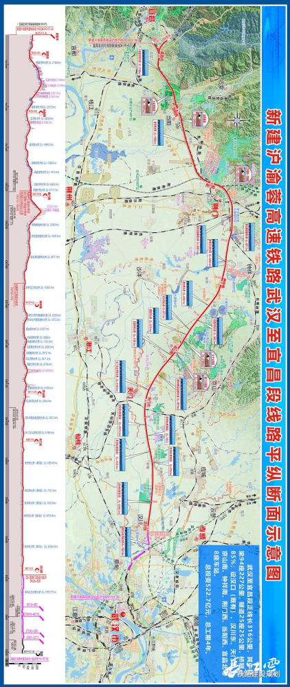 4,宜昌至涪陵段从宜昌北站出发经湖北省长阳,五峰,鹤峰,恩施,利川