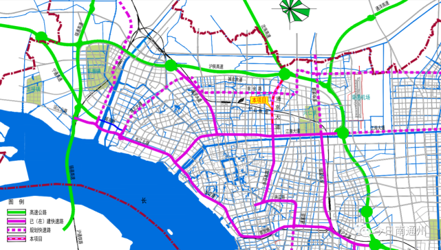 南通城市最新快速路网规划图曝光