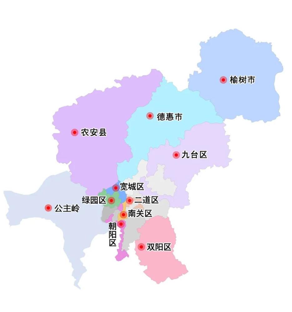长春17区县常住人口公主岭市8623万二道区5225万