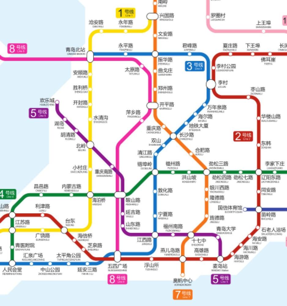 山东青岛地铁5号线修建2号线和7号线二期新发展年底前开工