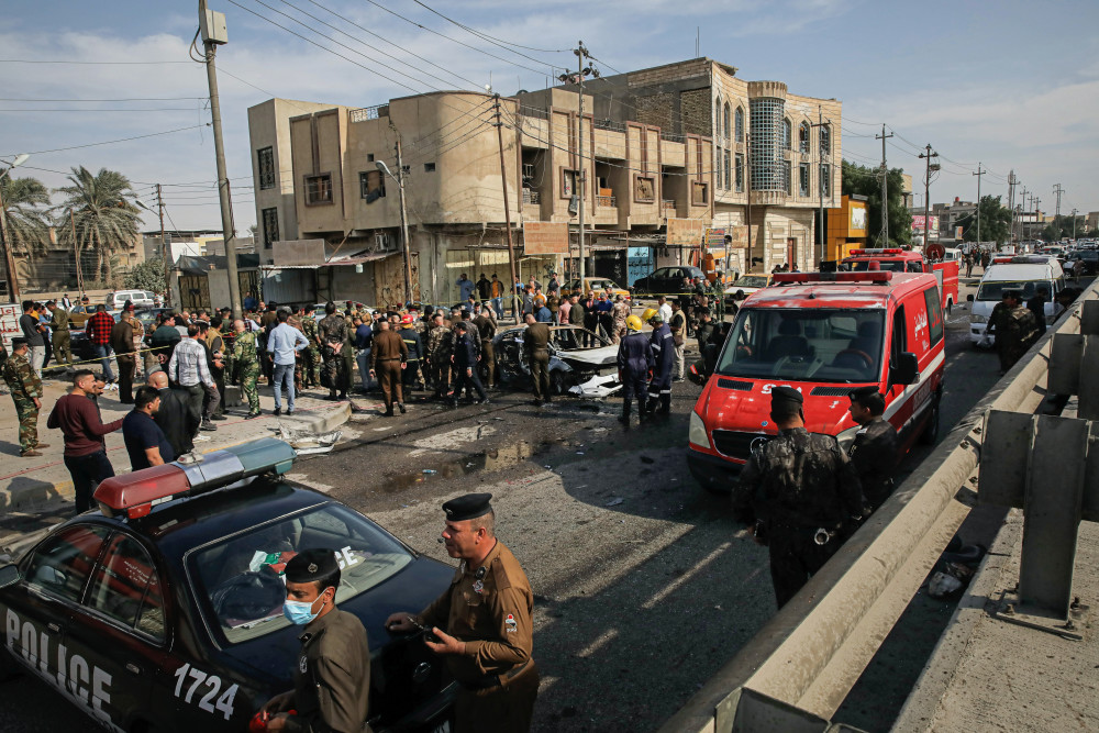 外代一线伊拉克巴士拉爆炸袭击致4死4伤