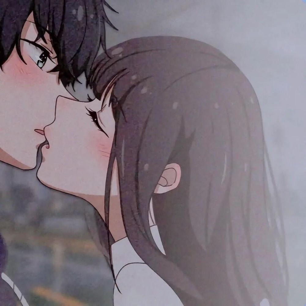 (情头)kiss亲亲甜系动漫情侣头像