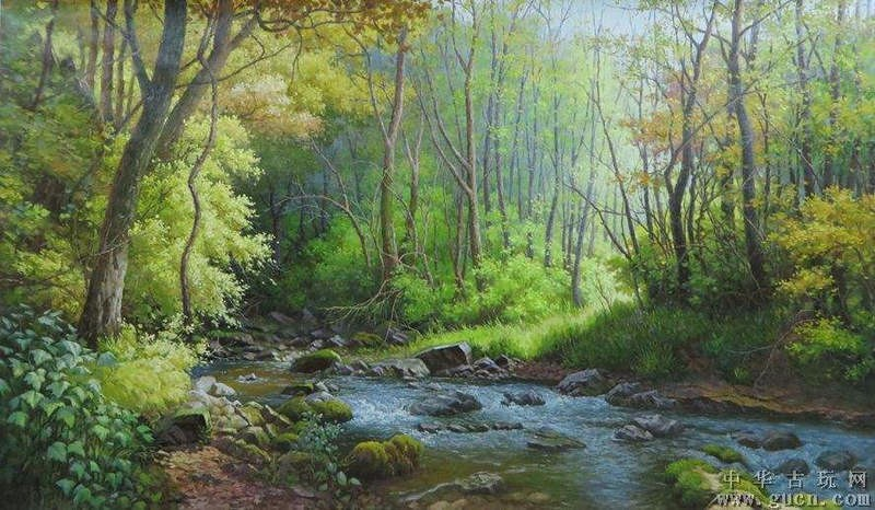 朝鲜风景油画绘画作品欣赏