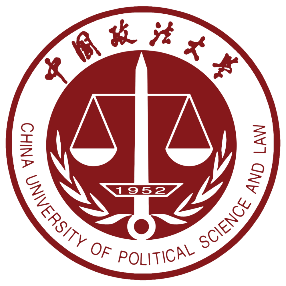 中国政法大学的校徽主体部分由天平组成天平的支撑部分被替换为尖顶圈