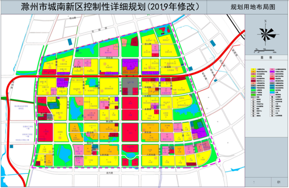 滁州市城南新区最新规划出炉★本次调整地块位于滁州市城南新区仁和路