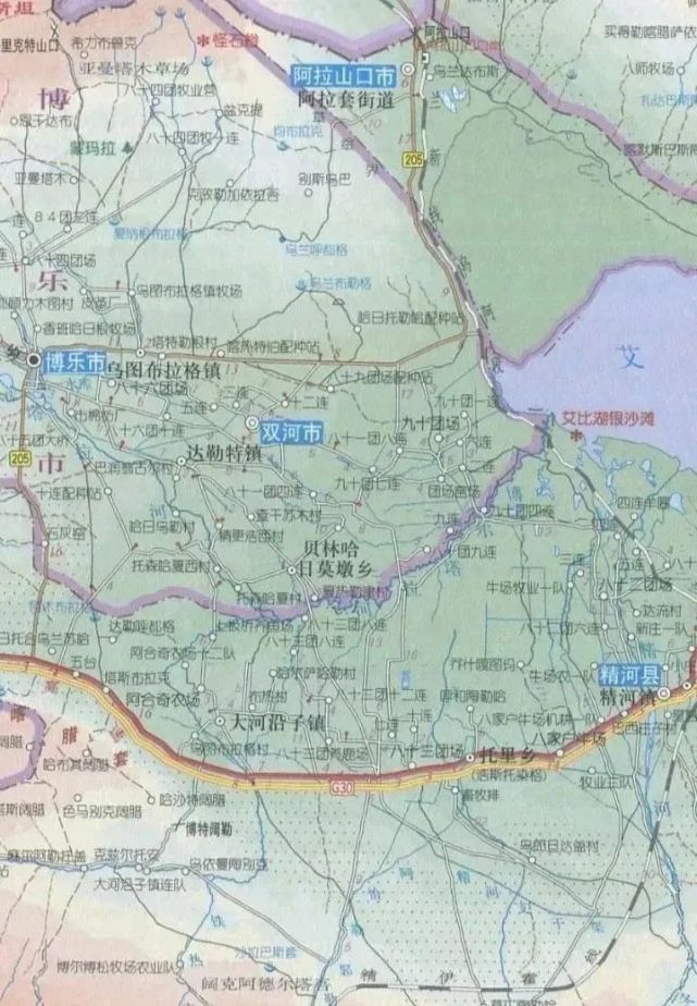 地理位置非常优越,312国道和兰新铁路都经过双河市,还有博乐阿拉山口