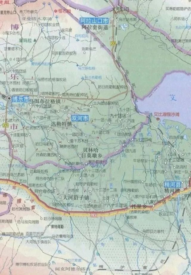 双河市地理位置非常优越,312国道和兰新铁路都经过双河市,还有博乐