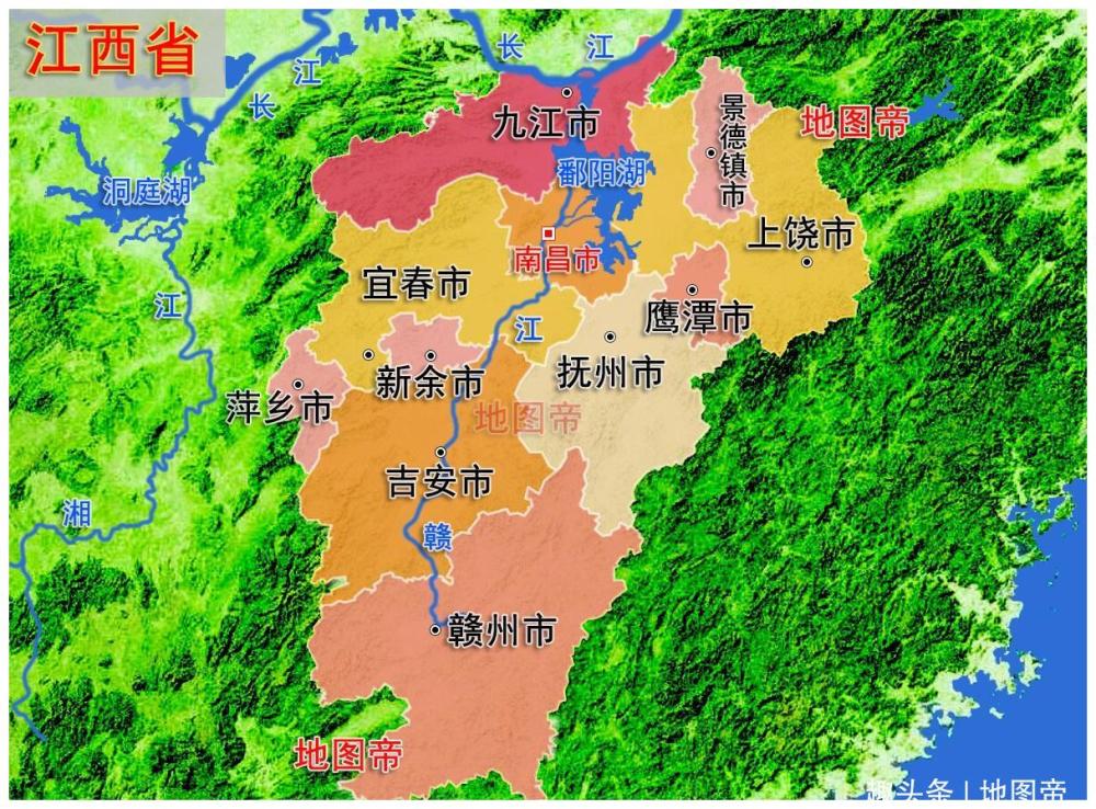 如果在全国的地级行政区中,列一个狭长地市辖区排行榜,九江市应该是榜