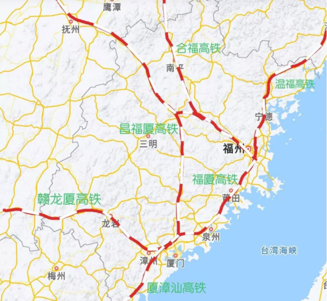福建正在规划的6条高铁,贯穿全省连接江浙粤,快看看有你家乡吗