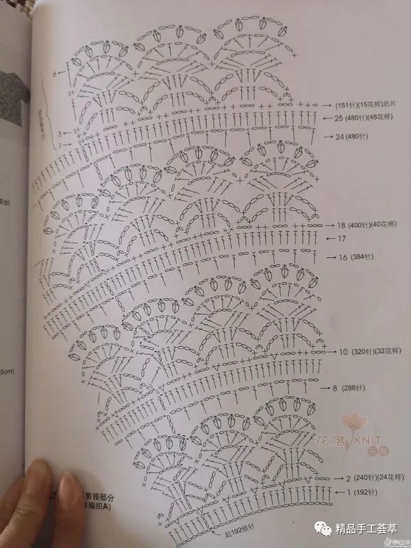 用"葱花"钩织结合钩开衫外套教程