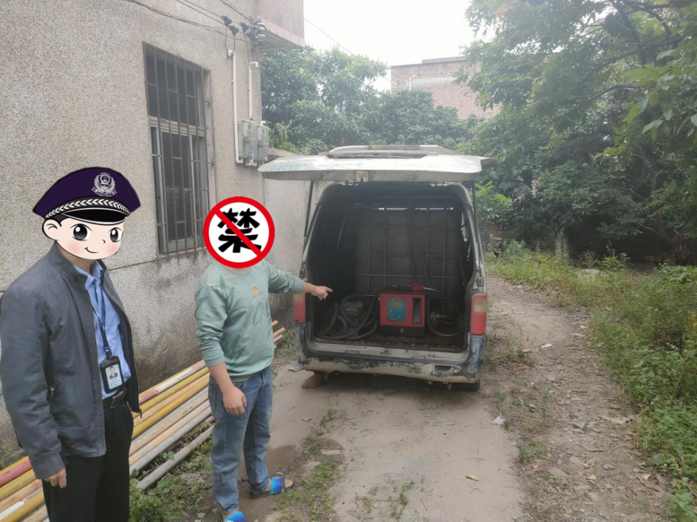 同日,县局经侦大队,龙山派出所在龙山镇106国道龙山段亿利达公司对面