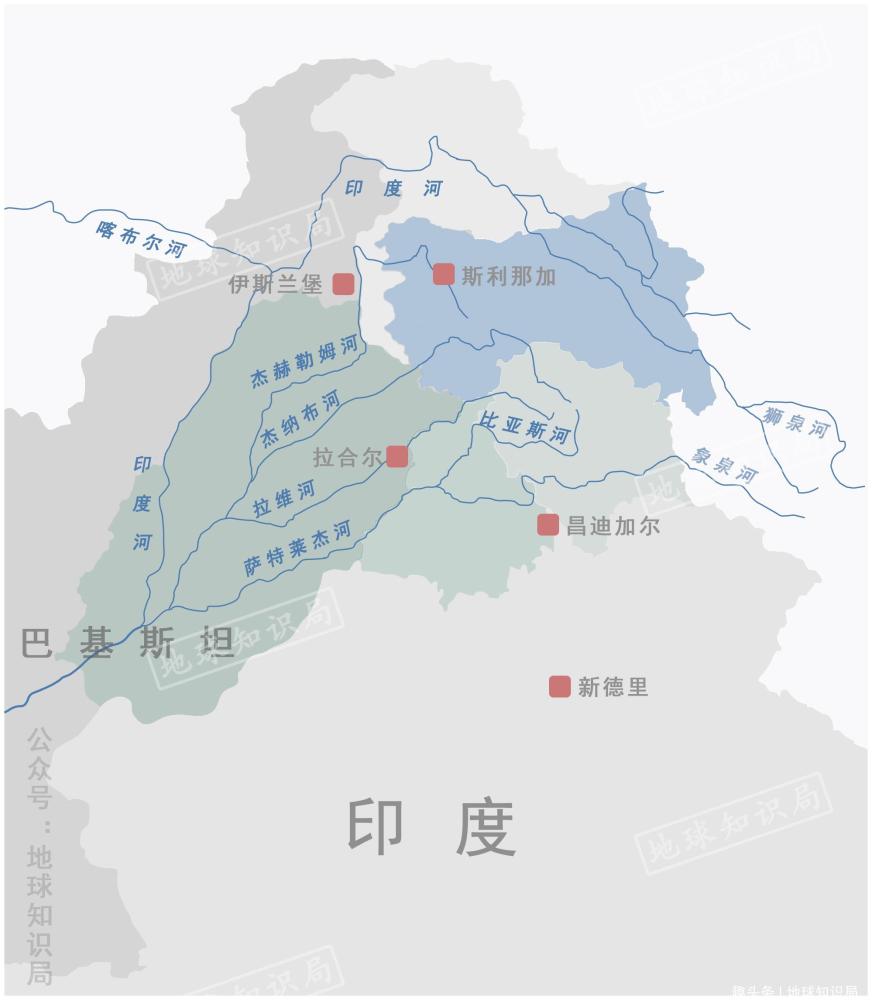 "五河之地"的大部分区域巴基斯坦虽然分得了原旁遮普绝大部分的灌溉田