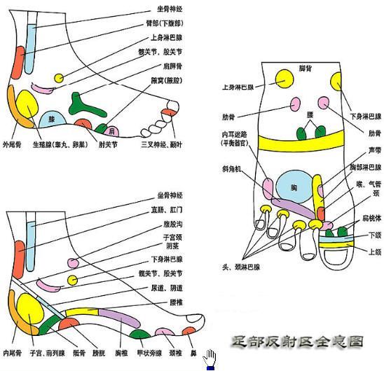 脚部穴位图 足疗口诀