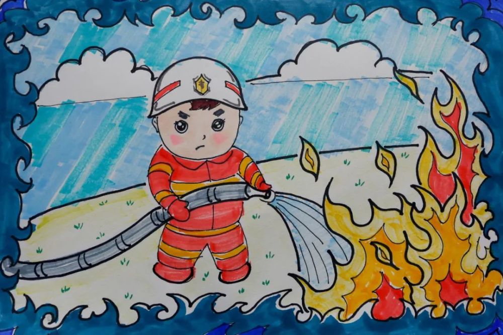 2021年我是小小消防员绘画优秀作品展播丨快来看看孩子们眼中的消防