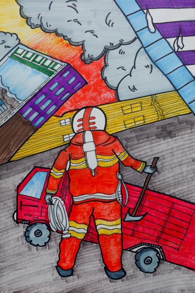 2021年我是小小消防员绘画优秀作品展播丨快来看看孩子们眼中的消防