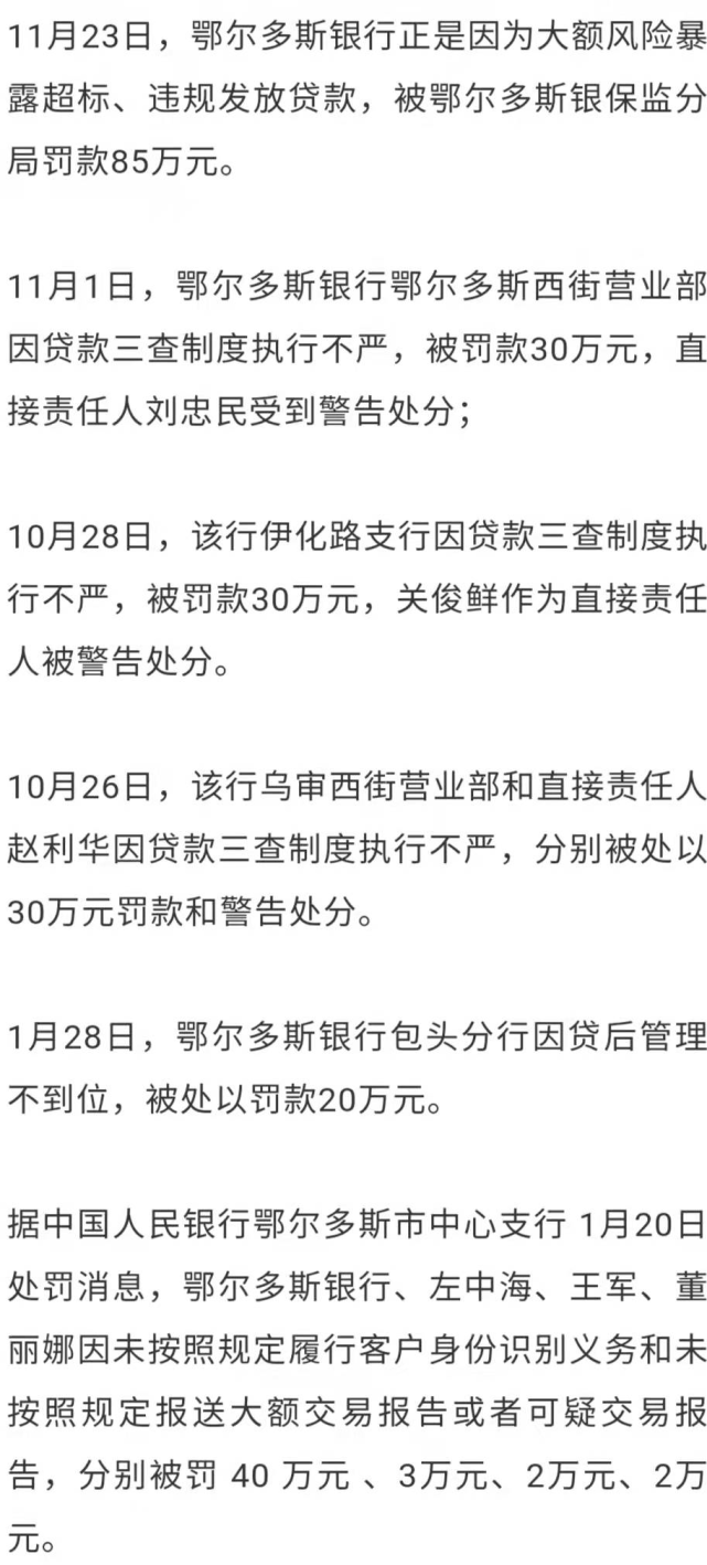 前董事长赵文魁落马后人事变动频繁,鄂尔多斯银行今年