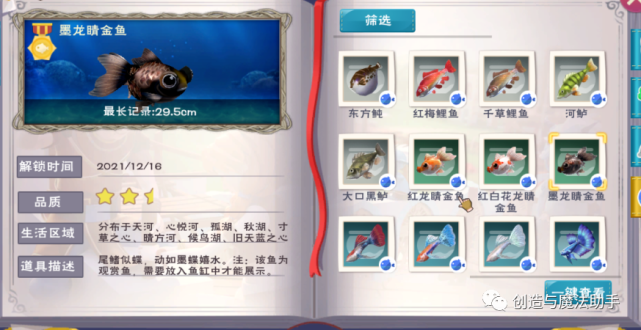 创造与魔法|新版钓观赏鱼&鱼缸玩法攻略