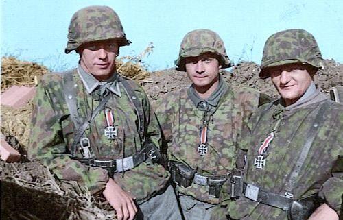 德国党卫军老照片真家伙和迷彩服很帅图7士兵脸庞尽显沧桑
