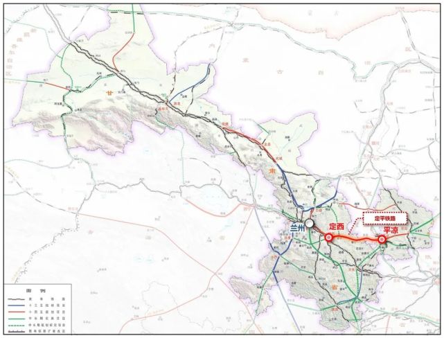新建定西至平凉铁路区位示意图来源:中铁一院,铁路建设规划