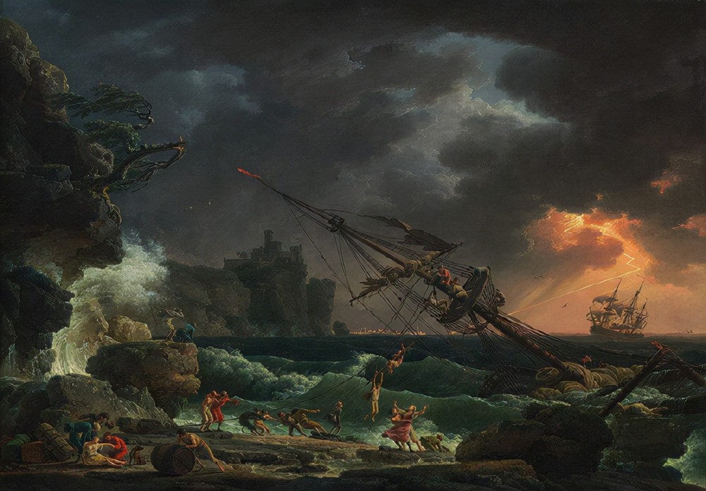 克劳德·约瑟夫·韦尔内 claude-joseph vernet(1714-1789)法国18世纪