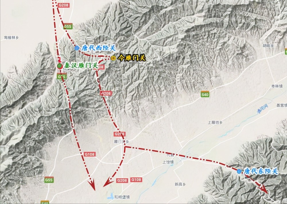 关于雁门关的发展如果我们用更加直观的地形来审视雁门关的作用,本质
