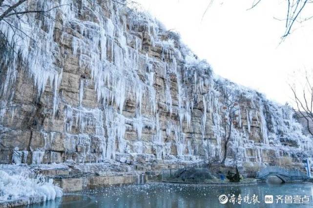 寒潮送美景,鲁中山区悬崖冰挂奇幻美丽|悬崖|中山区|潭溪山|崔新程