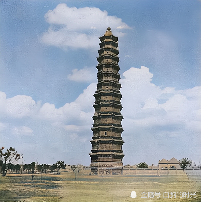 老照片民国时期的河南开封铁塔鼓楼相国寺和古龙亭等风景