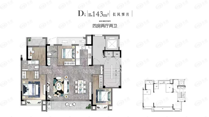 1万/㎡.周边新房碧桂园·紫阙台建面约119㎡,141㎡平层,均价约2.