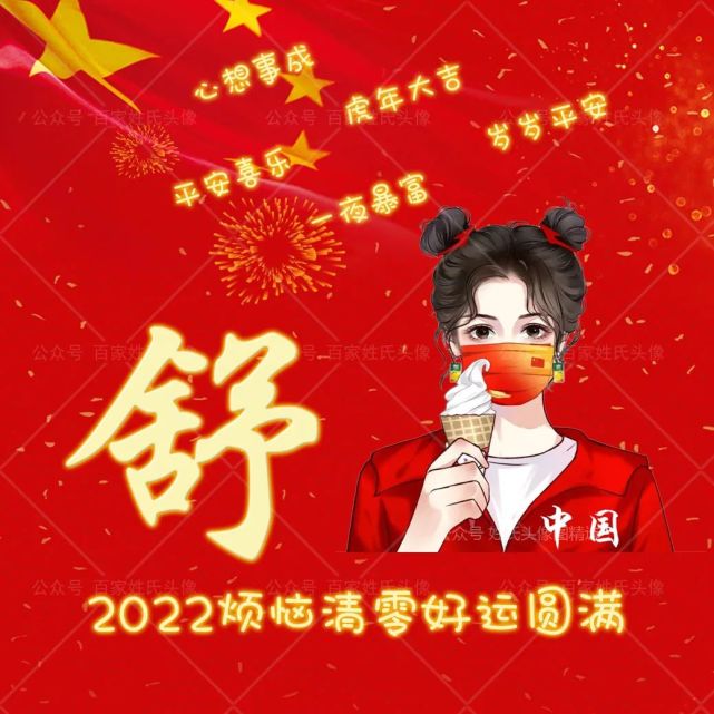 迎接2022元旦姓氏头像 模板大全 制作你的专属头像