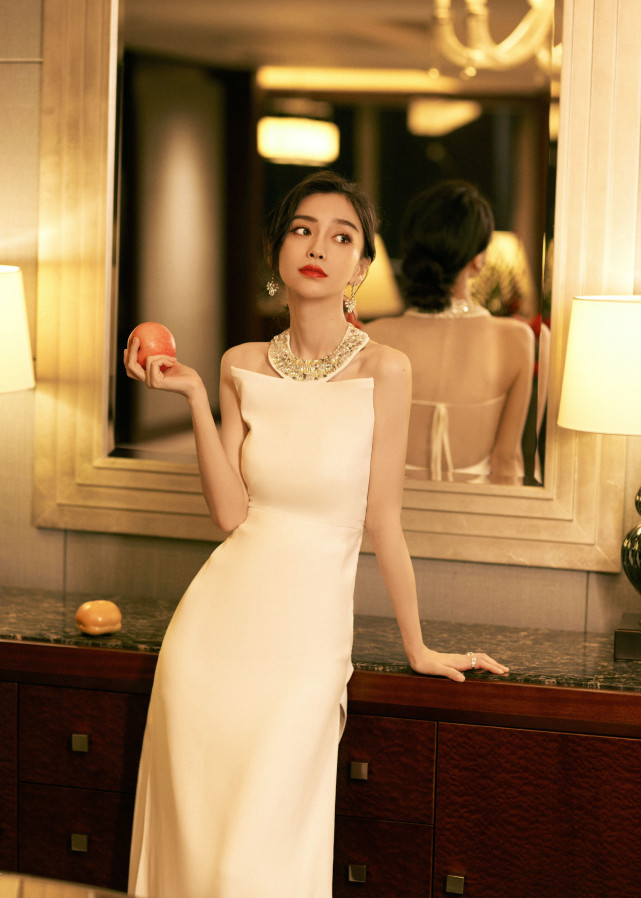 angelababy性感吊带,独一无二.