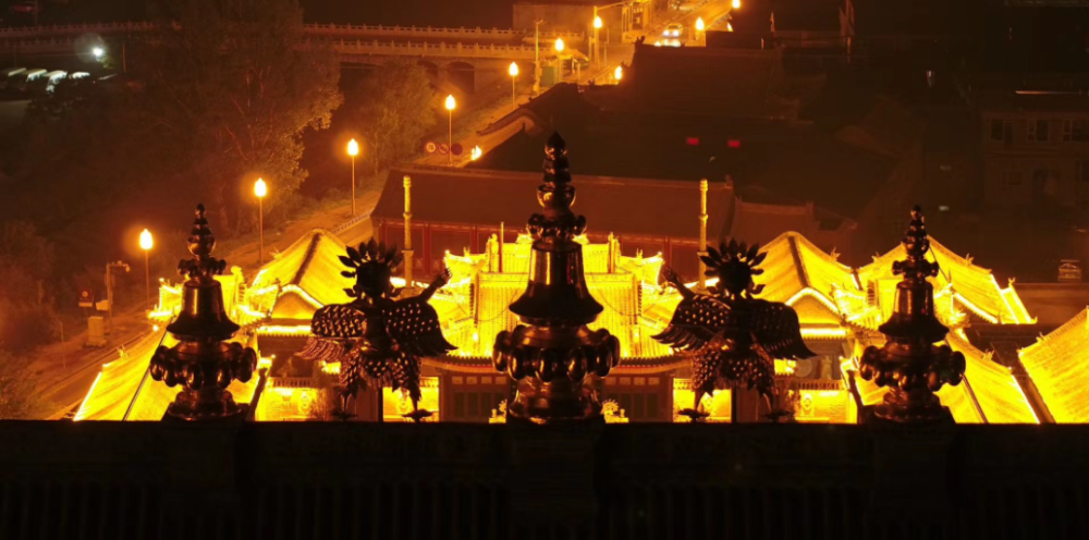 五台山最美寺庙广化寺之绝美夜景