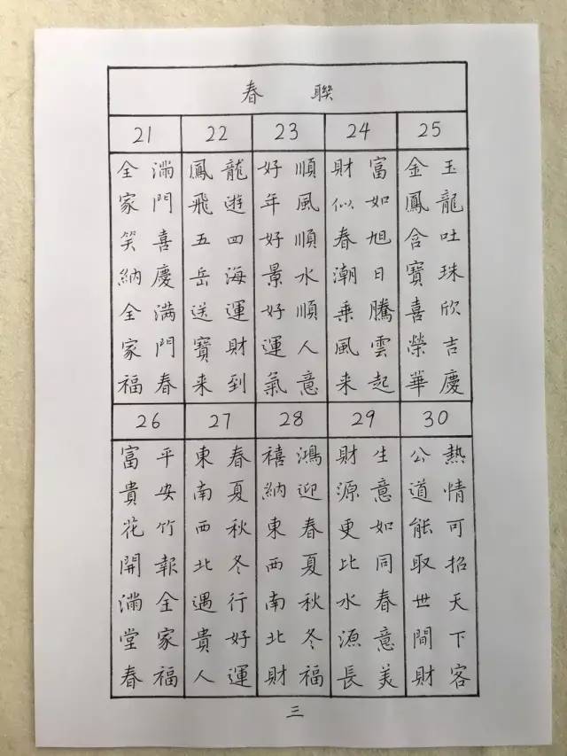 2022虎年春联硬笔书法作品欣赏