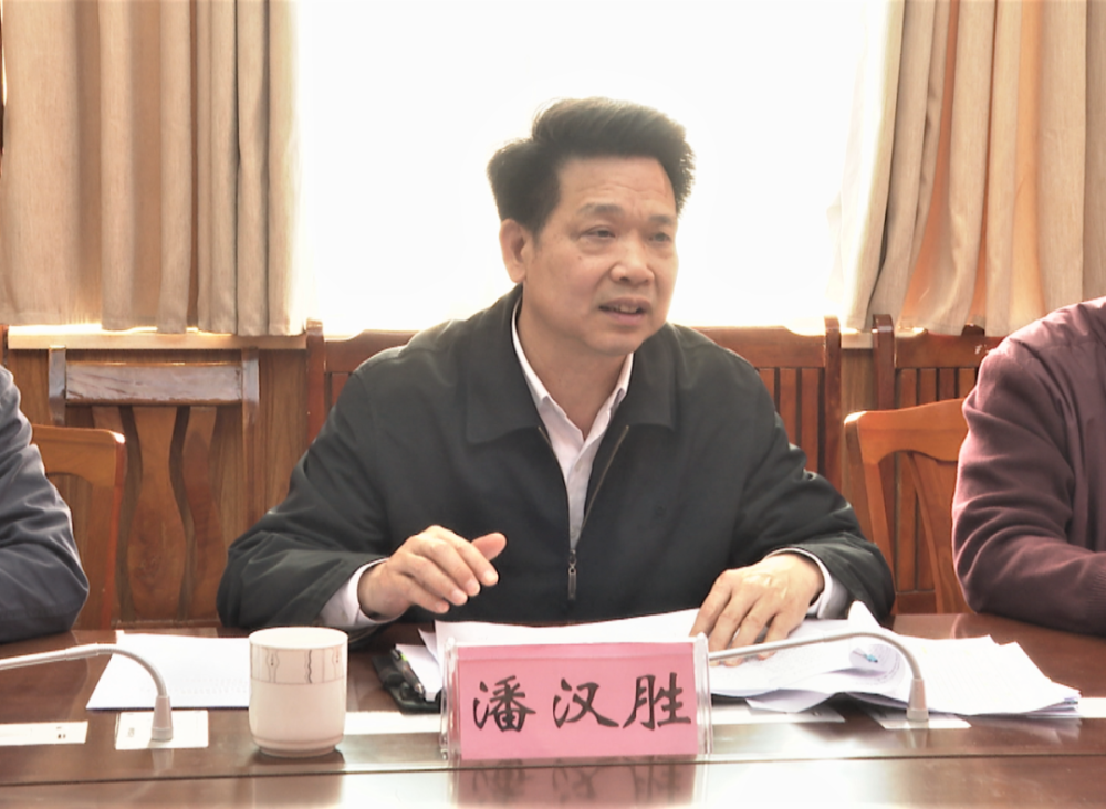 潘汉胜在座谈会上作讲话座谈会上,潘汉胜认真听取了我县完成2021年