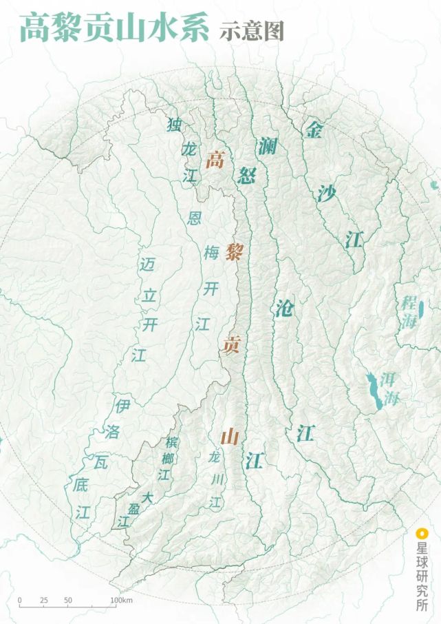 盘踞在高黎贡山两侧两大水系像两棵盘根错节的巨树一般(独龙江,摄影