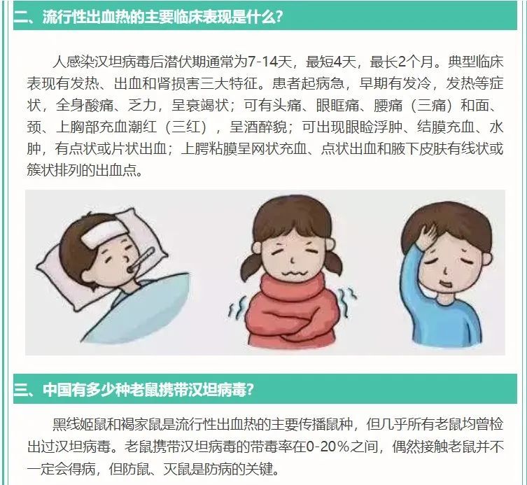 健康小知识如何防治流行性出血热