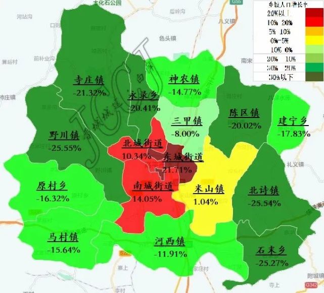 2020年底人口静态流动高平市同样处于城市化快速发展的时期,下属乡镇